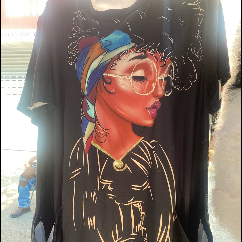 Beautiful woman face shirt.